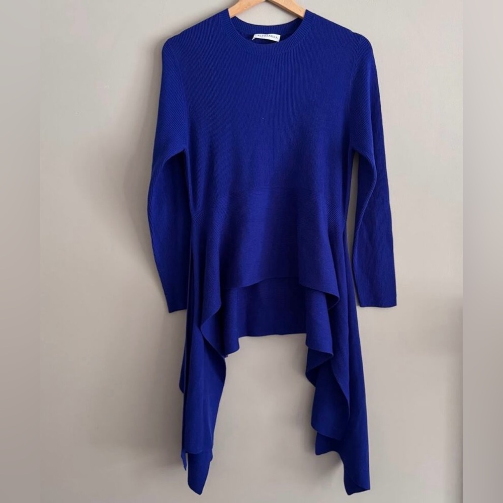 ❤️ ALTUZARRA Royal Blue Asymmetrical Sweater